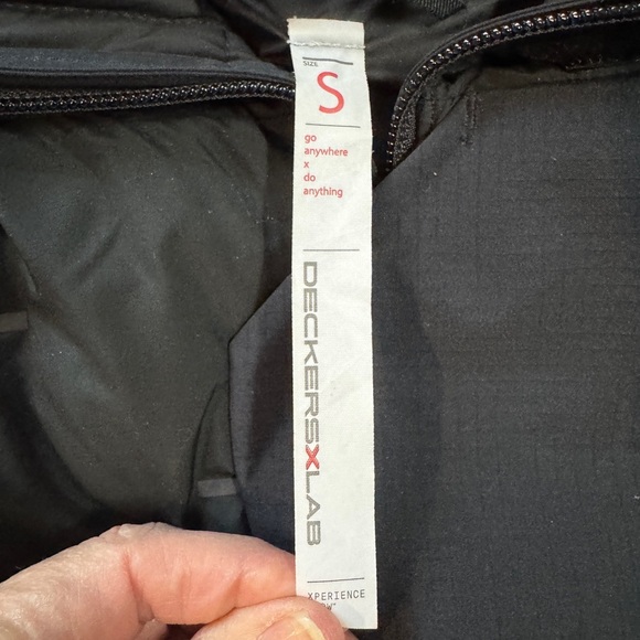 RARE Decker’s X Lab Vest Textured Full Zip Men’s Small EUC Black - Picture 2 of 8